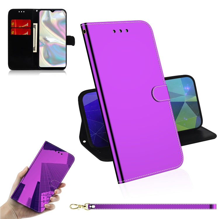 For Galaxy A70e Lmitated Mirror Surface Horizontal Flip Leather Case with Holder & Card Slots & Wallet & Lanyard