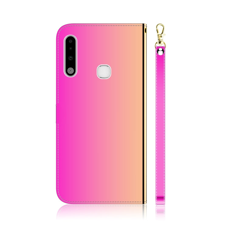 For Galaxy A70e Lmitated Mirror Surface Horizontal Flip Leather Case with Holder & Card Slots & Wallet & Lanyard
