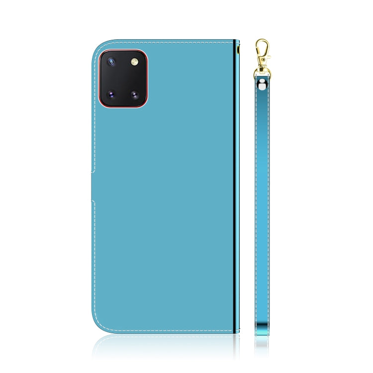 For Galaxy Note 10 Lite / A81 Lmitated Mirror Surface Horizontal Flip Leather Case with Holder & Card Slots & Wallet & Lanyard