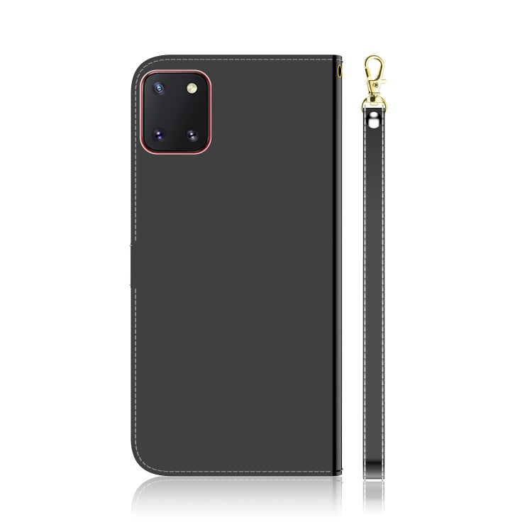 For Galaxy Note 10 Lite / A81 Lmitated Mirror Surface Horizontal Flip Leather Case with Holder & Card Slots & Wallet & Lanyard