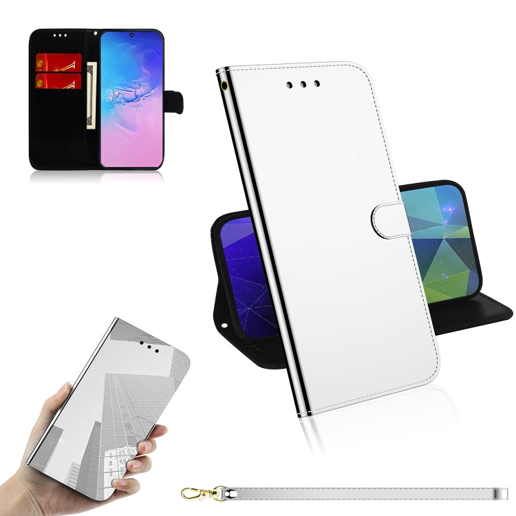 For Galaxy S10 Lite / A91 Lmitated Mirror Surface Horizontal Flip Leather Case with Holder & Card Slots & Wallet & Lanyard