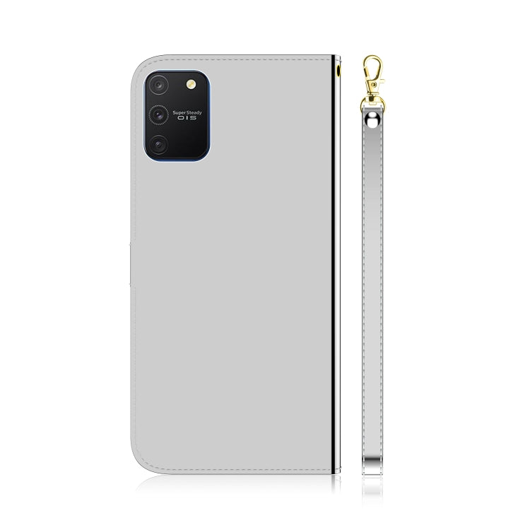 For Galaxy S10 Lite / A91 Lmitated Mirror Surface Horizontal Flip Leather Case with Holder & Card Slots & Wallet & Lanyard