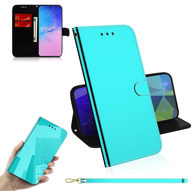 For Galaxy S10 Lite / A91 Lmitated Mirror Surface Horizontal Flip Leather Case with Holder & Card Slots & Wallet & Lanyard