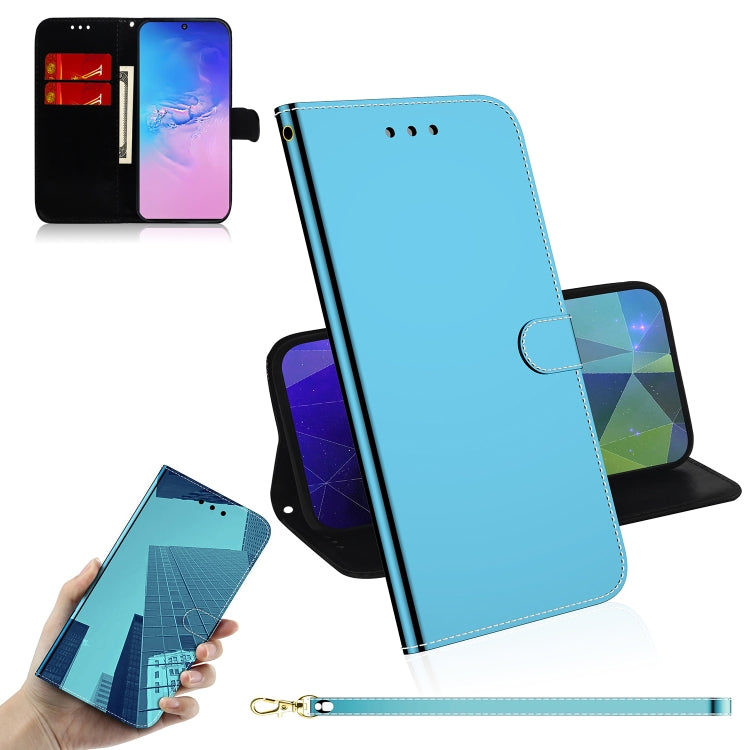 For Galaxy S10 Lite / A91 Lmitated Mirror Surface Horizontal Flip Leather Case with Holder & Card Slots & Wallet & Lanyard