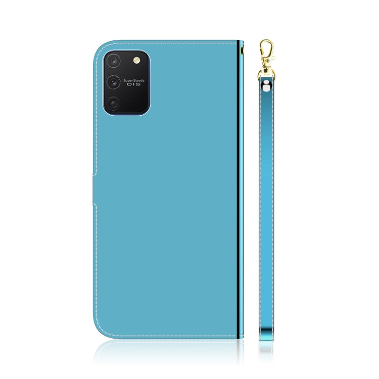 For Galaxy S10 Lite / A91 Lmitated Mirror Surface Horizontal Flip Leather Case with Holder & Card Slots & Wallet & Lanyard