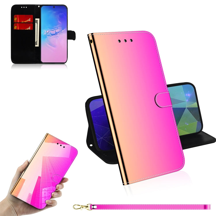 For Galaxy S10 Lite / A91 Lmitated Mirror Surface Horizontal Flip Leather Case with Holder & Card Slots & Wallet & Lanyard