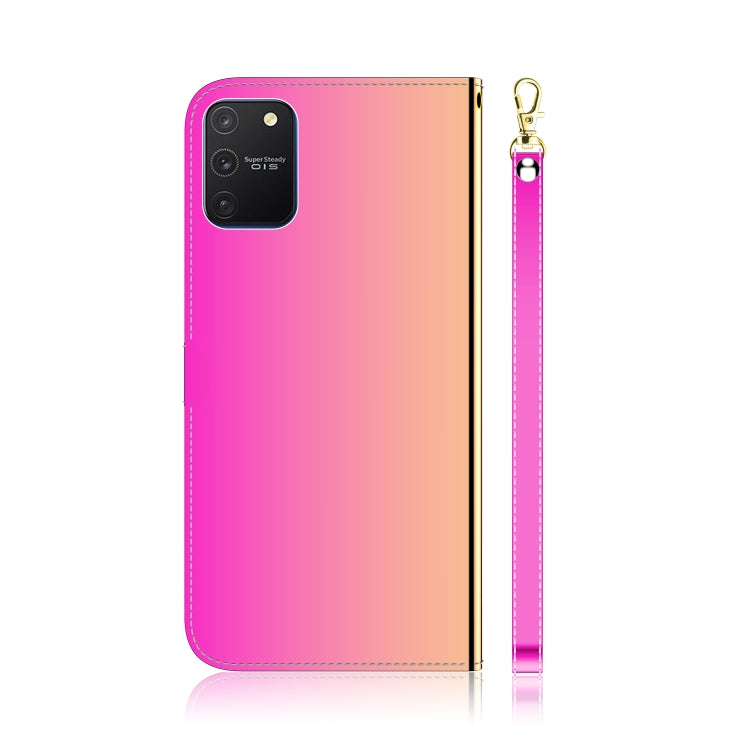 For Galaxy S10 Lite / A91 Lmitated Mirror Surface Horizontal Flip Leather Case with Holder & Card Slots & Wallet & Lanyard