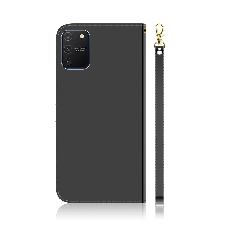 For Galaxy S10 Lite / A91 Lmitated Mirror Surface Horizontal Flip Leather Case with Holder & Card Slots & Wallet & Lanyard