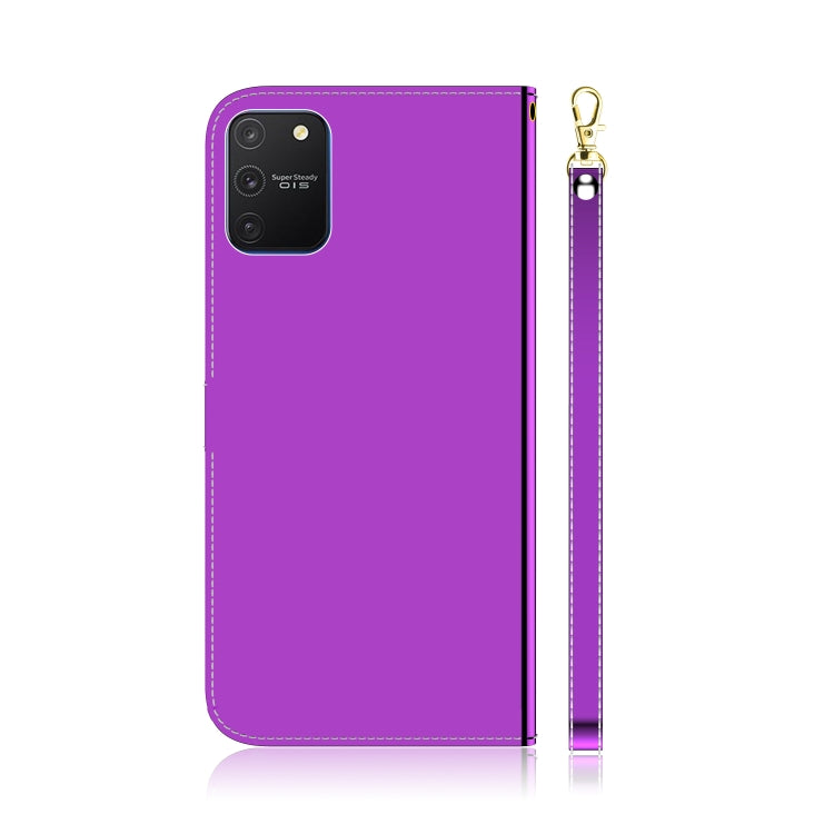 For Galaxy S10 Lite / A91 Lmitated Mirror Surface Horizontal Flip Leather Case with Holder & Card Slots & Wallet & Lanyard