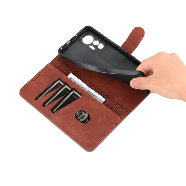 For Xiaomi 12 Lite AZNS Skin Feel Calf Texture Flip Leather Phone Case