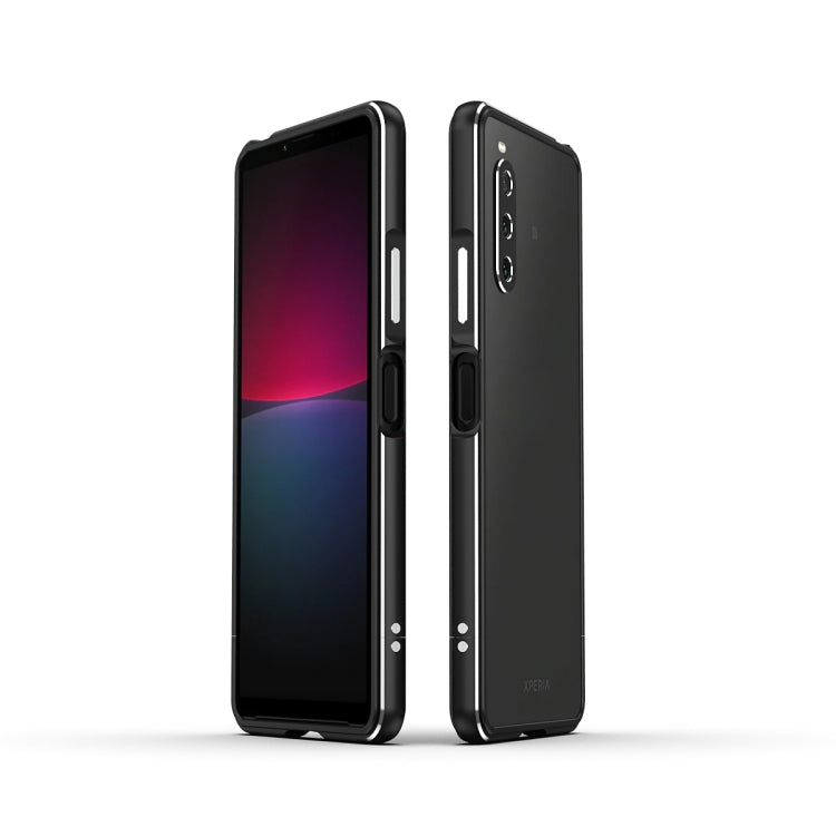 For Sony Xperia 10 â…£ Aurora Series Lens Protector + Metal Frame Protective Phone Case