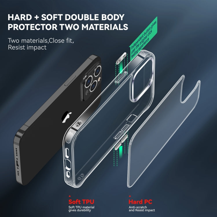 For iPhone 14 Pro Max TPU + PC Transparent Shockproof Phone Case