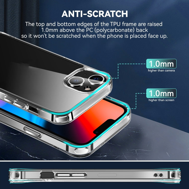 For iPhone 14 TPU + PC Transparent Shockproof Phone Case