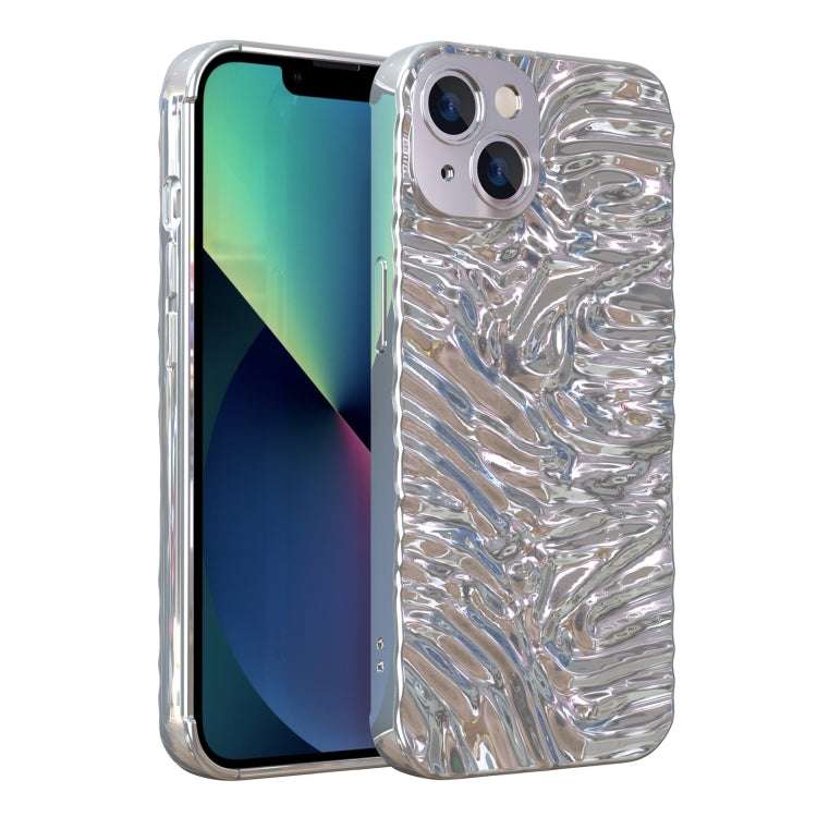 For iPhone 14 Wave Electroplating TPU Phone Case