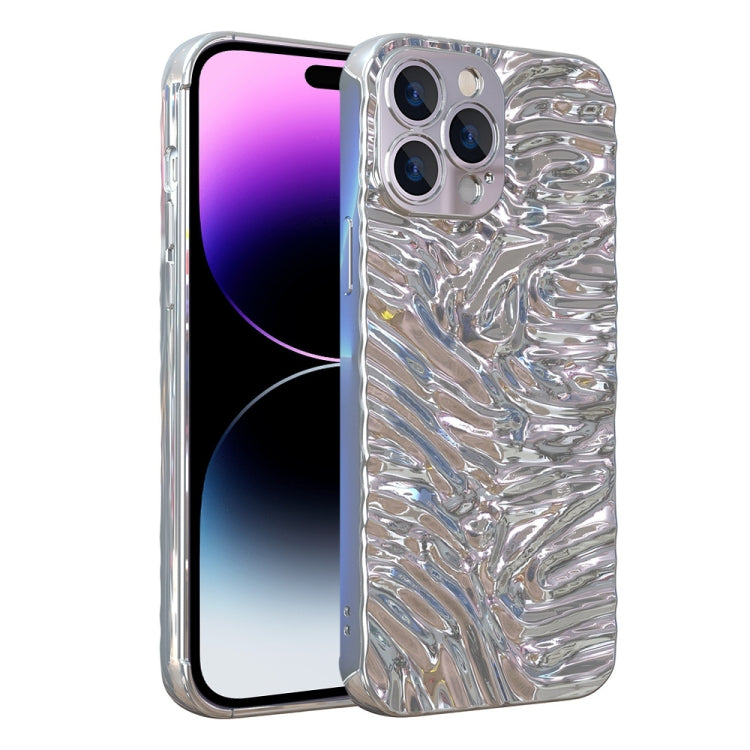 For iPhone 14 Pro Max Wave Electroplating TPU Phone Case