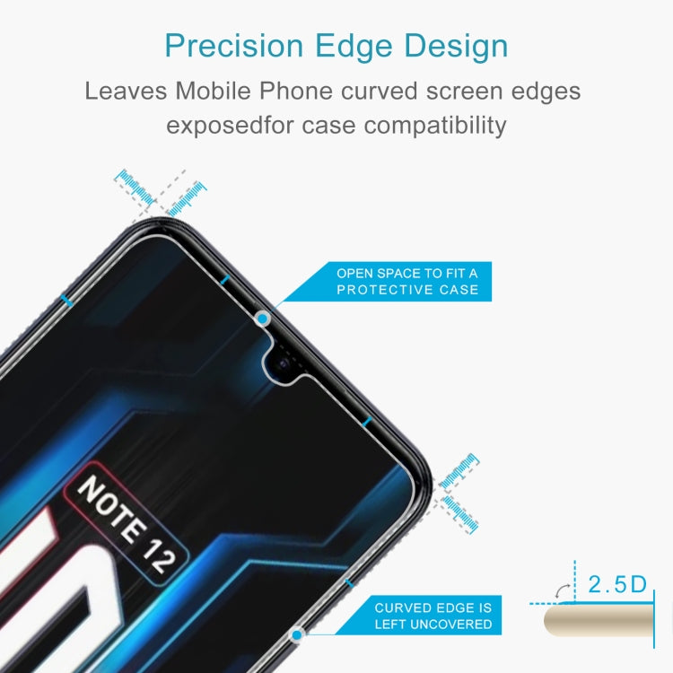 50 PCS 0.26mm 9H 2.5D Tempered Glass Film For Infinix Note 12 5G