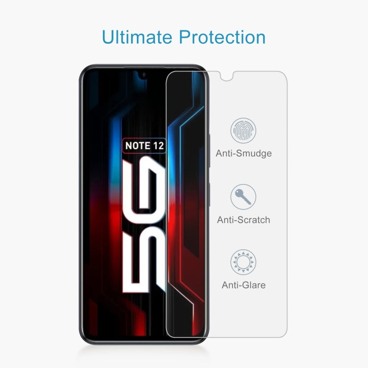 50 PCS 0.26mm 9H 2.5D Tempered Glass Film For Infinix Note 12 5G