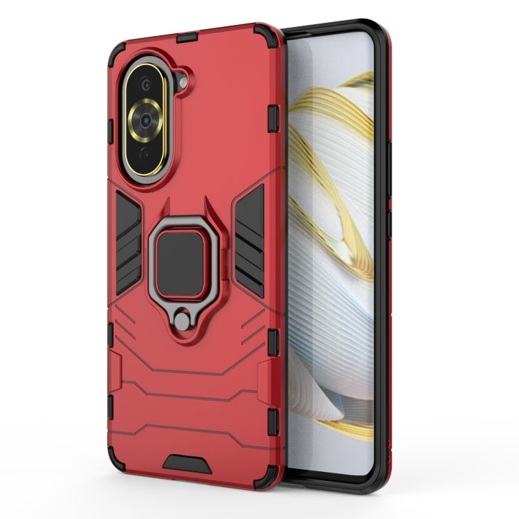 For Huawei Nova 10 Pro 4G Shockproof PC + TPU Protective Phone Case with Magnetic Ring Holder