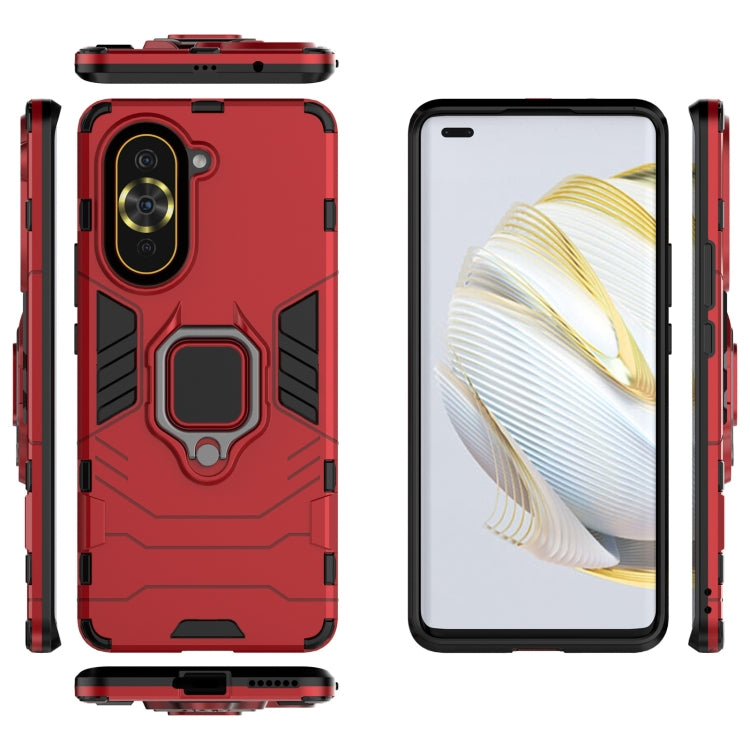 For Huawei Nova 10 Pro 4G Shockproof PC + TPU Protective Phone Case with Magnetic Ring Holder