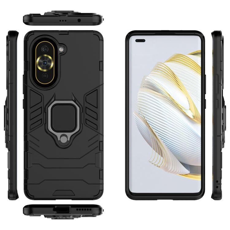For Huawei Nova 10 Pro 4G Shockproof PC + TPU Protective Phone Case with Magnetic Ring Holder