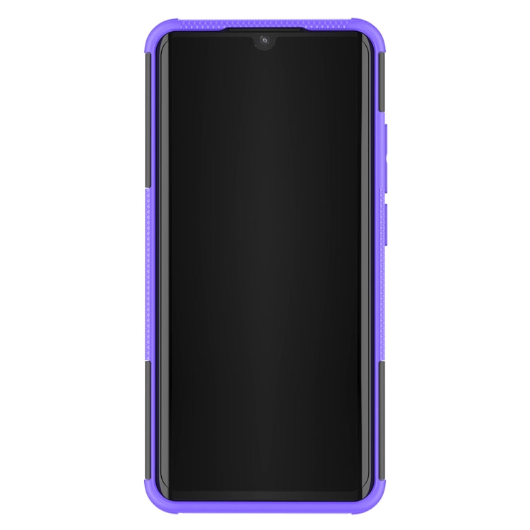 For Xiaomi Mi CC9 Pro Tire Texture Shockproof TPU+PC Protective Case with Holder