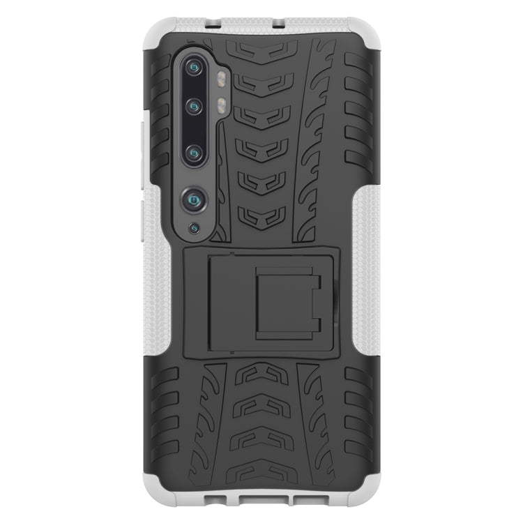 For Xiaomi Mi CC9 Pro Tire Texture Shockproof TPU+PC Protective Case with Holder