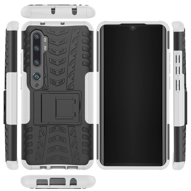 For Xiaomi Mi CC9 Pro Tire Texture Shockproof TPU+PC Protective Case with Holder