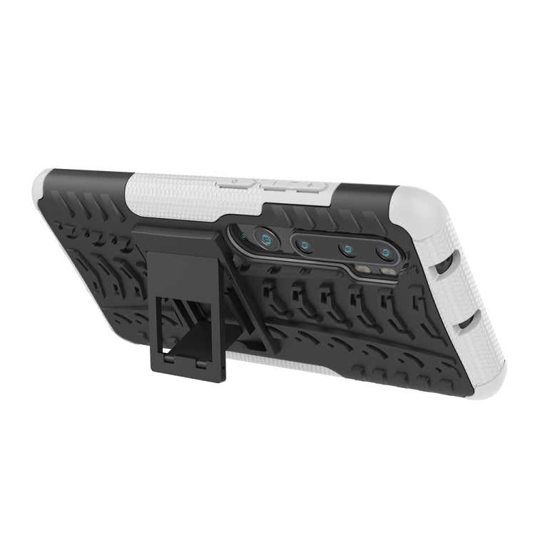 For Xiaomi Mi CC9 Pro Tire Texture Shockproof TPU+PC Protective Case with Holder