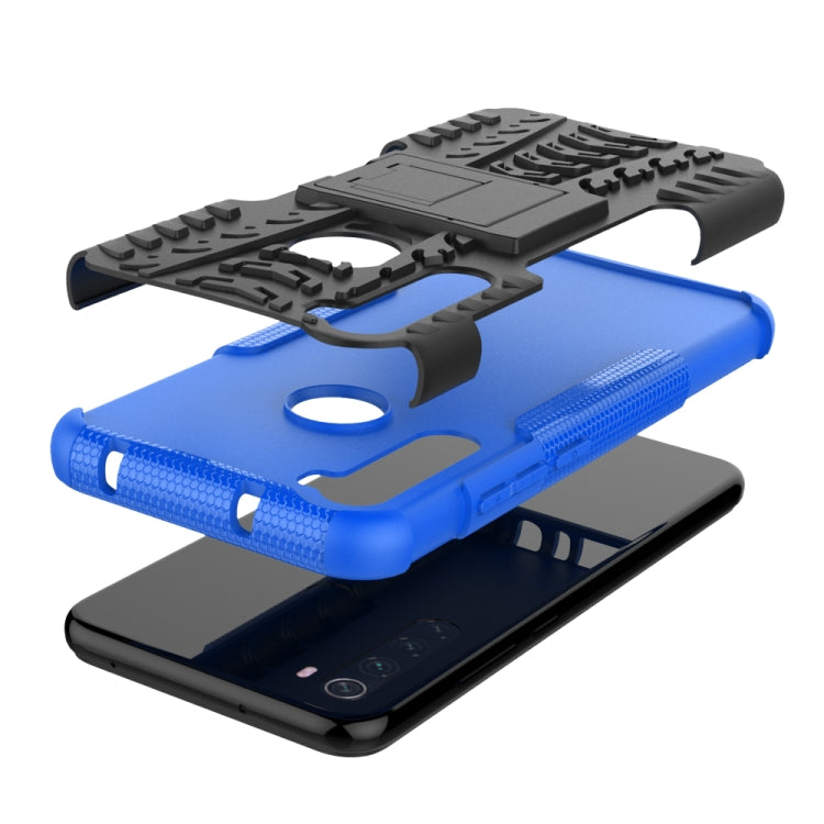 For Xiaomi Redmi Note 8T Tire Texture Shockproof TPU+PC Protective Case with Holder