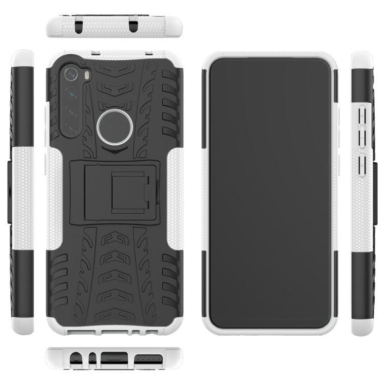 For Xiaomi Redmi Note 8T Tire Texture Shockproof TPU+PC Protective Case with Holder