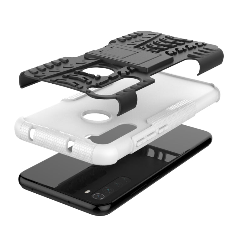 For Xiaomi Redmi Note 8T Tire Texture Shockproof TPU+PC Protective Case with Holder