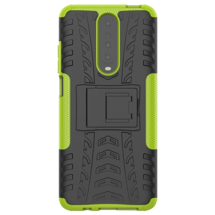 For Xiaomi Redmi K30 Tire Texture Shockproof TPU+PC Protective Case with Holder
