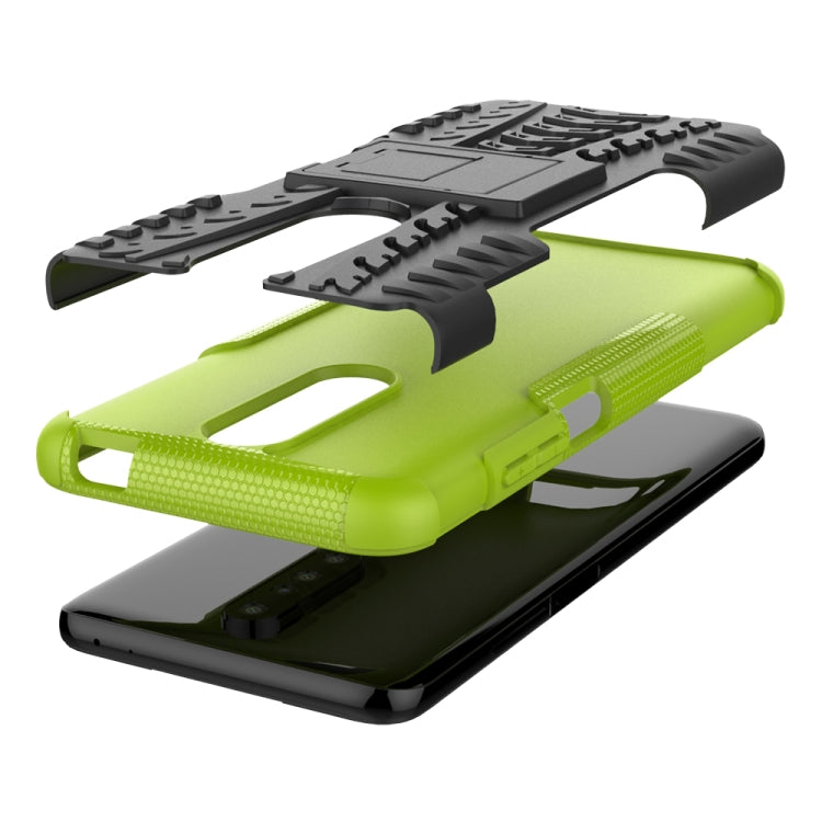 For Xiaomi Redmi K30 Tire Texture Shockproof TPU+PC Protective Case with Holder