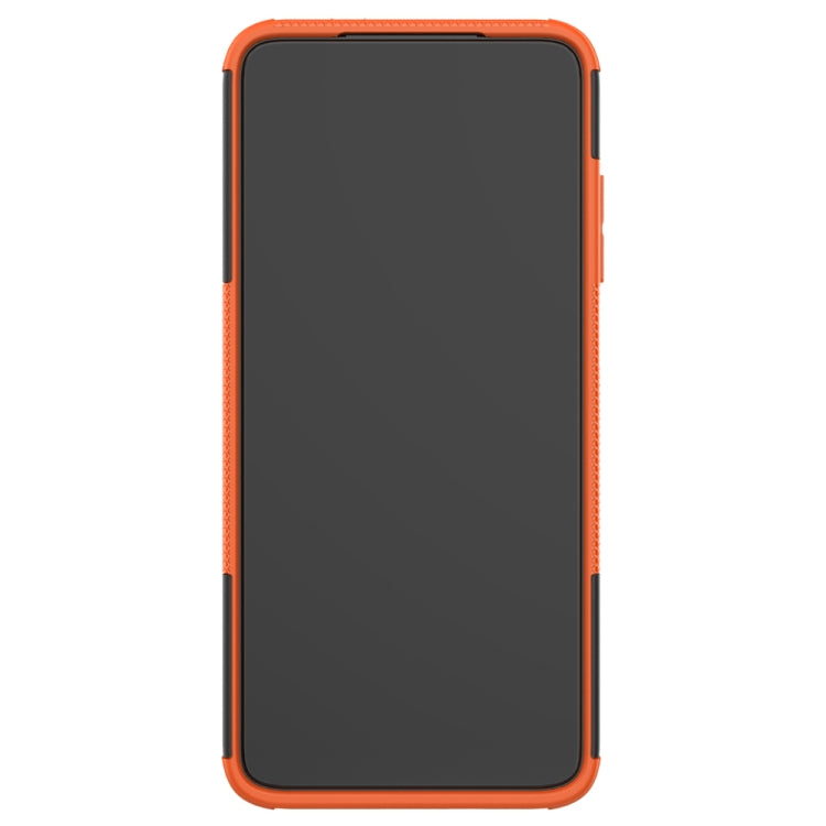 For Xiaomi Redmi K30 Tire Texture Shockproof TPU+PC Protective Case with Holder