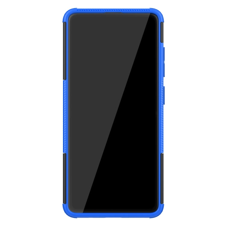 For Galaxy A51 Tire Texture Shockproof TPU+PC Protective Case with Holder