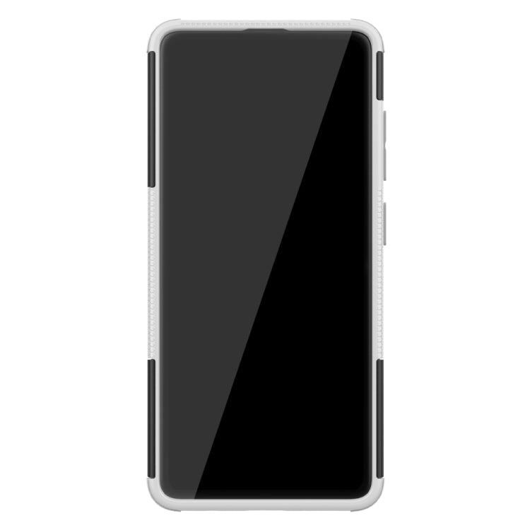 For Galaxy A51 Tire Texture Shockproof TPU+PC Protective Case with Holder