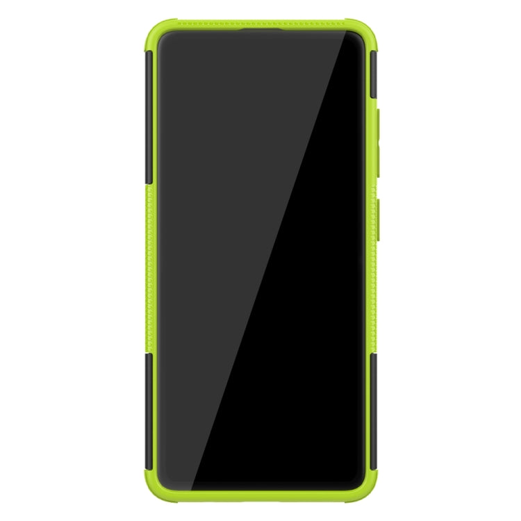 For Galaxy A51 Tire Texture Shockproof TPU+PC Protective Case with Holder