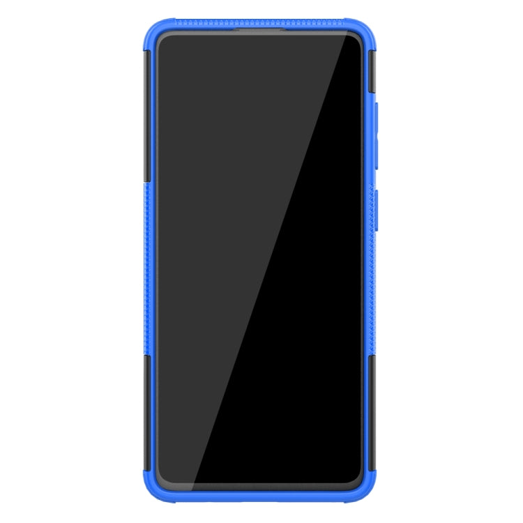 For Galaxy A71 Tire Texture Shockproof TPU+PC Protective Case with Holder