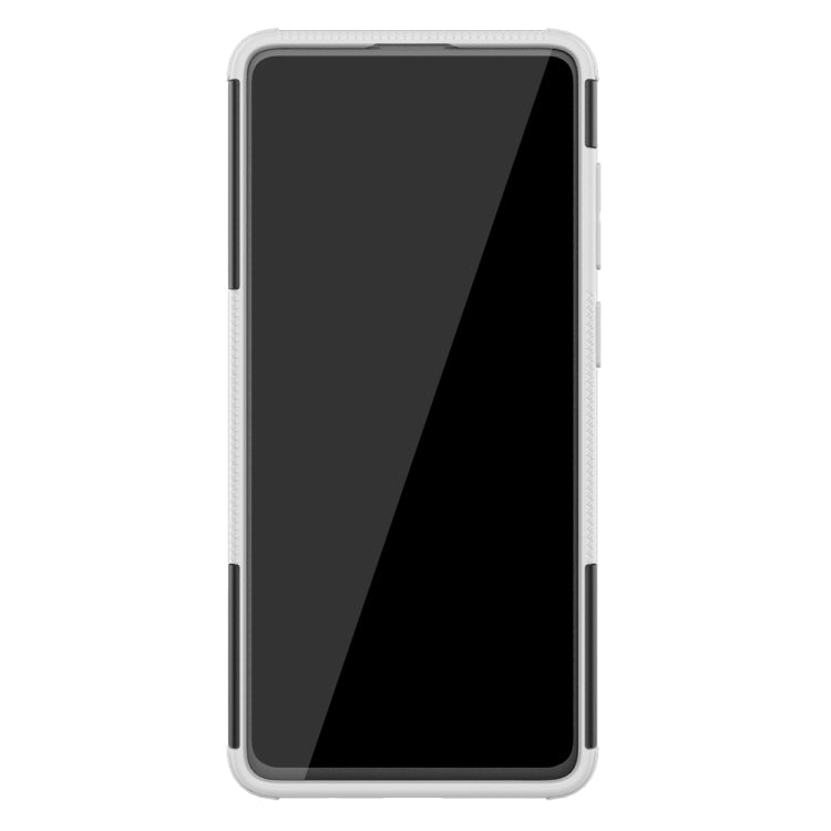 For Galaxy A71 Tire Texture Shockproof TPU+PC Protective Case with Holder