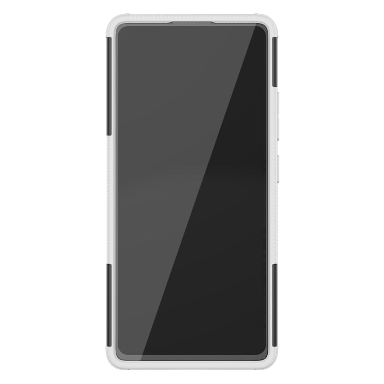 For Galaxy S10e Tire Texture Shockproof TPU+PC Protective Case with Holder