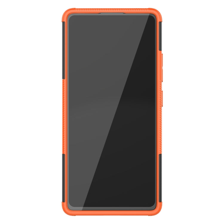 For Galaxy S10e Tire Texture Shockproof TPU+PC Protective Case with Holder
