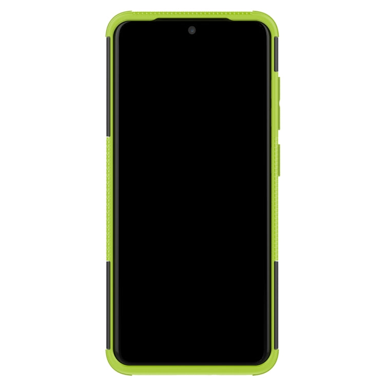 For Galaxy S20 Tire Texture Shockproof TPU+PC Protective Case with Holder