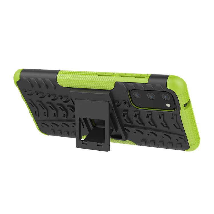 For Galaxy S20 Tire Texture Shockproof TPU+PC Protective Case with Holder