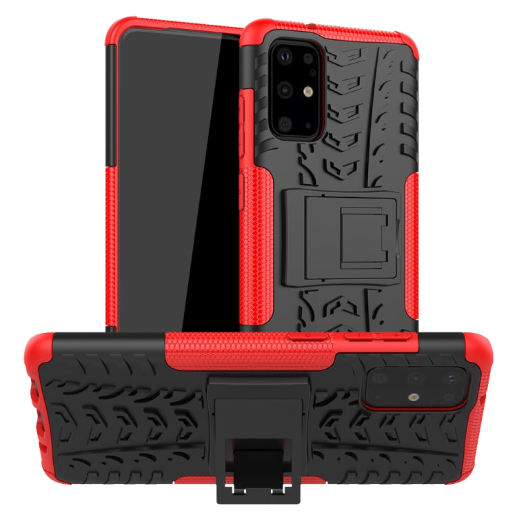 For Galaxy S20+ Tire Texture Shockproof TPU+PC Protective Case with Holder