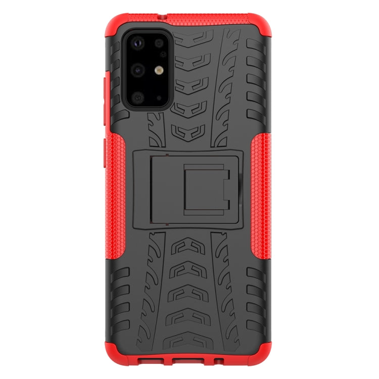 For Galaxy S20+ Tire Texture Shockproof TPU+PC Protective Case with Holder