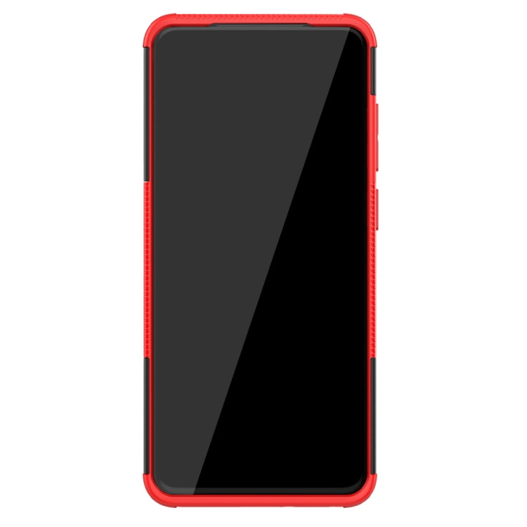 For Galaxy S20+ Tire Texture Shockproof TPU+PC Protective Case with Holder