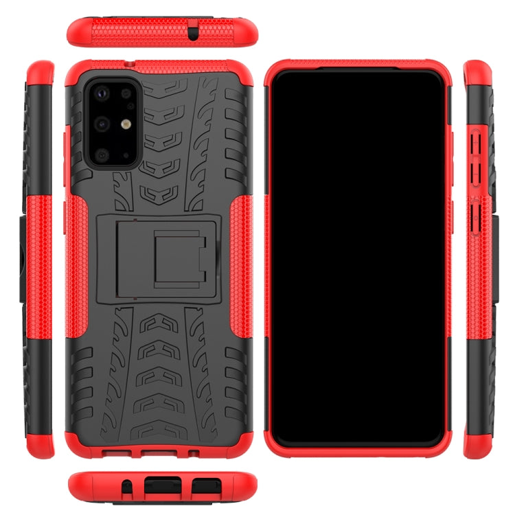 For Galaxy S20+ Tire Texture Shockproof TPU+PC Protective Case with Holder