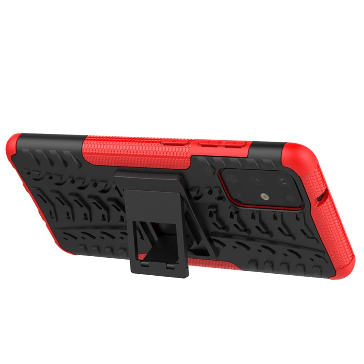 For Galaxy S20+ Tire Texture Shockproof TPU+PC Protective Case with Holder