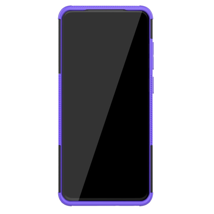 For Galaxy S20+ Tire Texture Shockproof TPU+PC Protective Case with Holder