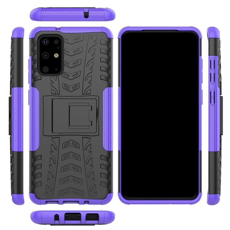For Galaxy S20+ Tire Texture Shockproof TPU+PC Protective Case with Holder